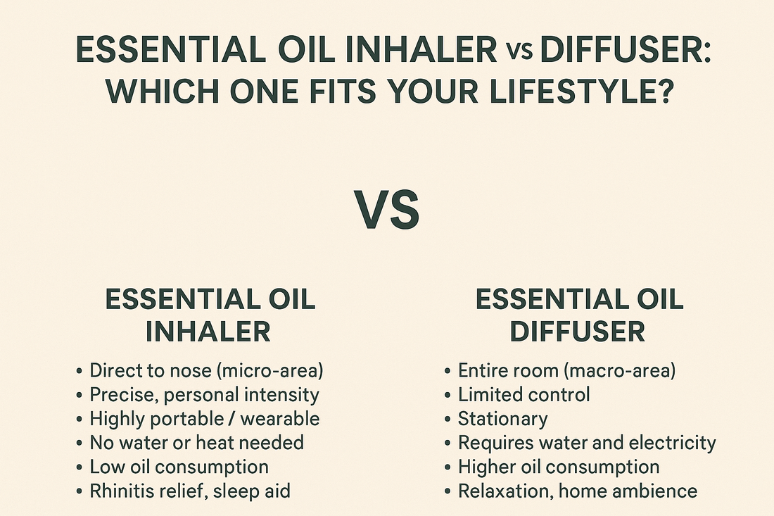 Essential Oil Inhaler vs Diffuser: Which One Fits Your Lifestyle?