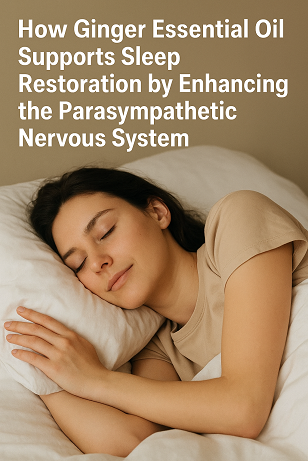 How Ginger Essential Oil Supports Sleep Restoration by Enhancing the Parasympathetic Nervous System ? – and How Our Micro-Dose Wearable Aromatherapy Inhaler Enhances These Effects ?