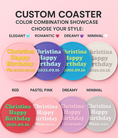 Personalized Silicone Coaster & Key Chain