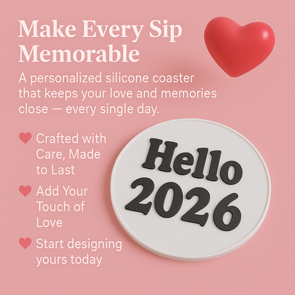 Personalized Silicone Coaster & Key Chain