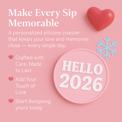 Personalized Silicone Coaster & Key Chain