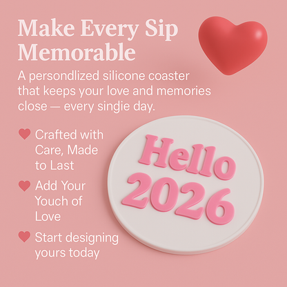 Personalized Silicone Coaster & Key Chain