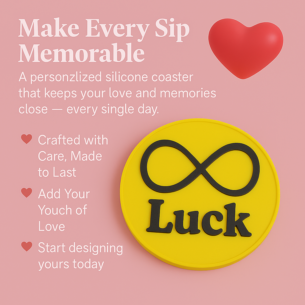 Personalized Silicone Coaster & Key Chain