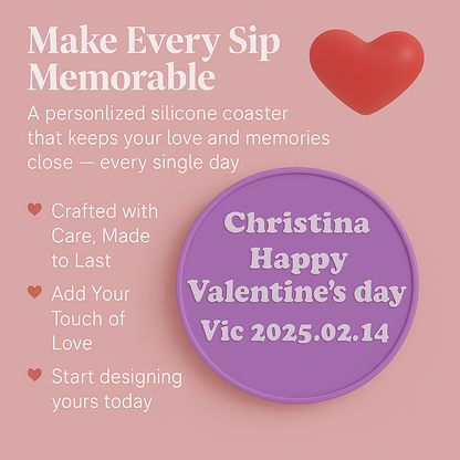 Personalized Silicone Coaster & Key Chain