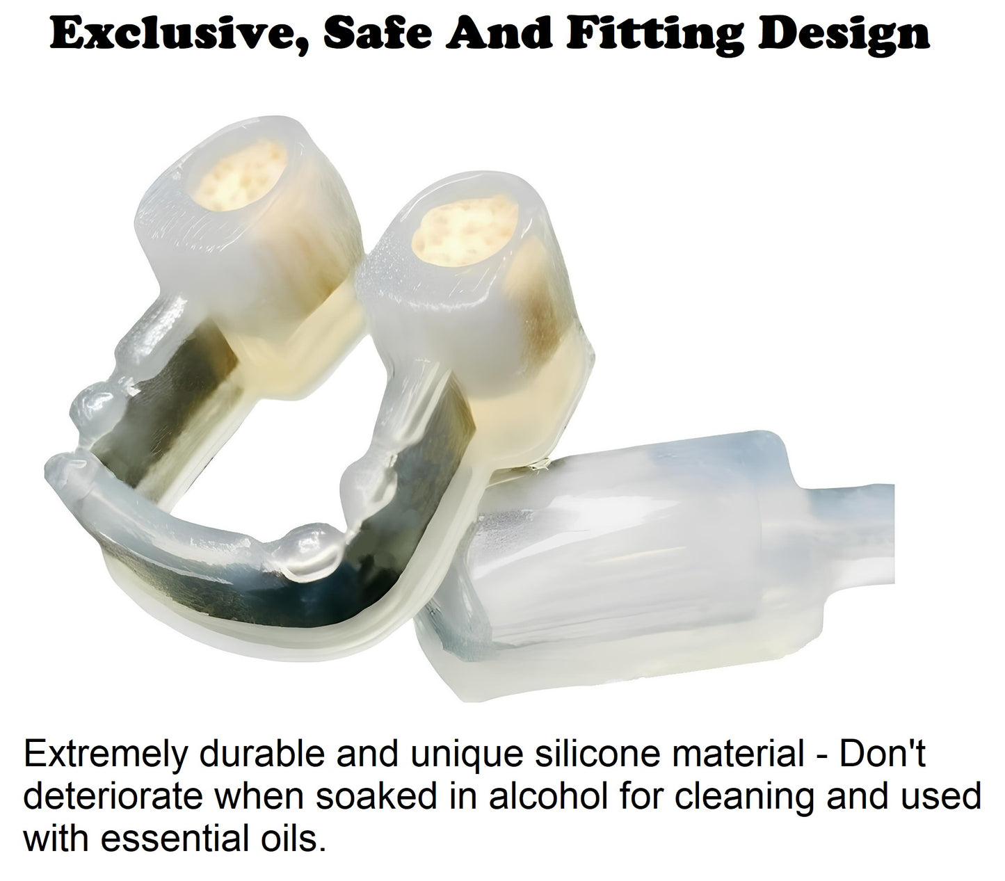 Mini Essential Oil Nose Ring Clip Inhaler - Aromatherapy Nasal Ring Clip Diffuser - (Silicone Inhaler x 1，Silicone Dropper x1，2ml Empty Bottle x 1) - Unscented - Reusable - Refillable - Exclusive, Safe And Fitting Design - Buy 3 For Free Shipping