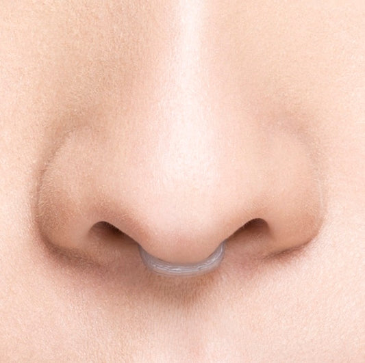 Mini Essential Oil Nose Ring Clip Inhaler - Aromatherapy Nasal Ring Clip Diffuser - (Silicone Inhaler x 1，Silicone Dropper x1，2ml Empty Bottle x 1) - Unscented - Reusable - Refillable - Exclusive, Safe And Fitting Design - Buy 3 For Free Shipping